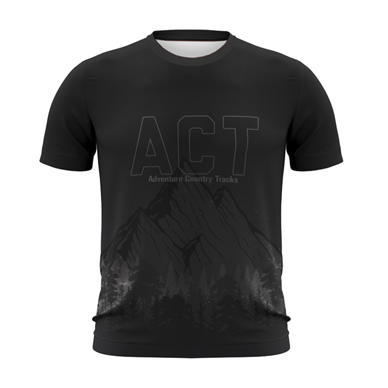 T-Shirt ACT Rider "tout noir" Nouveau 2024